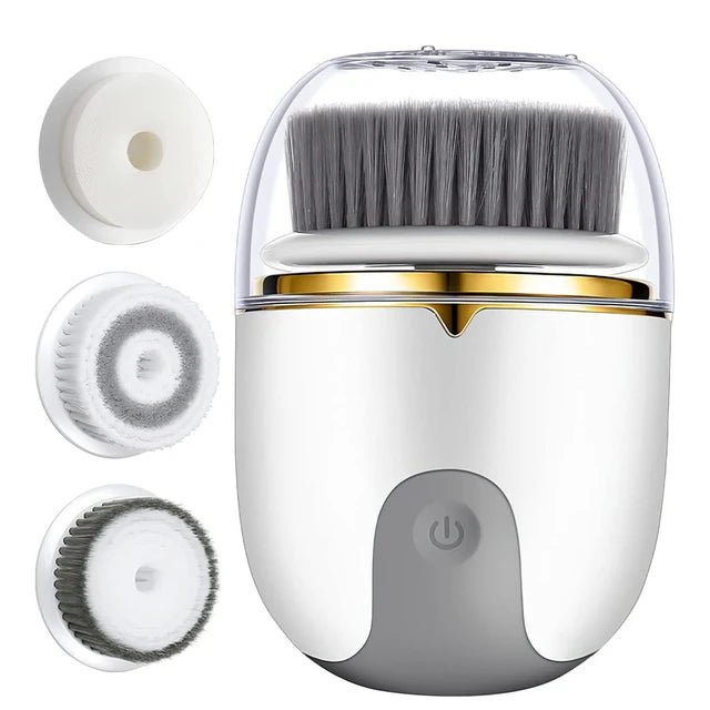 3 in 1 Ultrasonic Facial Cleanser Brush Electric Cleansing Face Brush 360 Rotate Deep Cleaning Brush Facial Skin Care Machine - urbinfinds