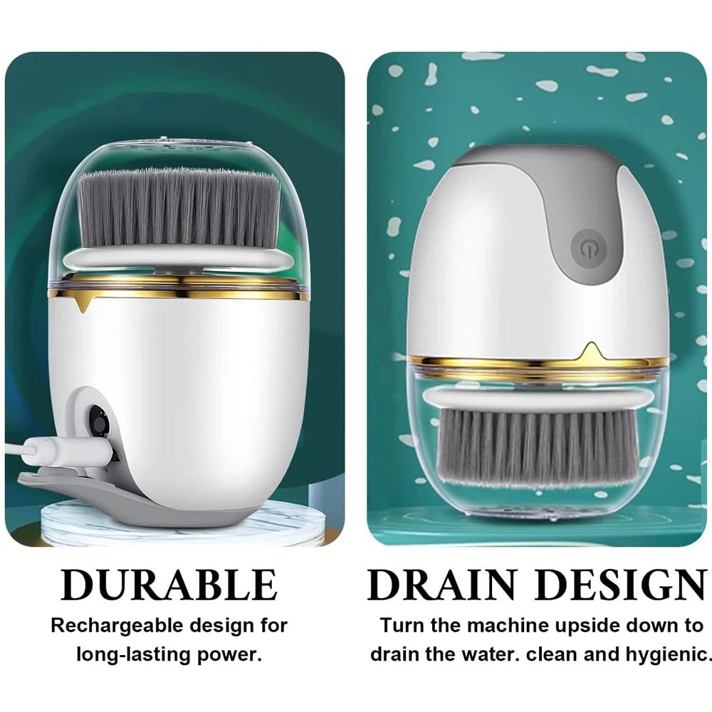 3 in 1 Ultrasonic Facial Cleanser Brush Electric Cleansing Face Brush 360 Rotate Deep Cleaning Brush Facial Skin Care Machine - urbinfinds