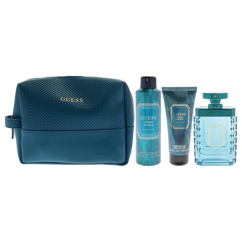 Uomo Acqua By Guess For Men 4Pcs Set EDT Spray