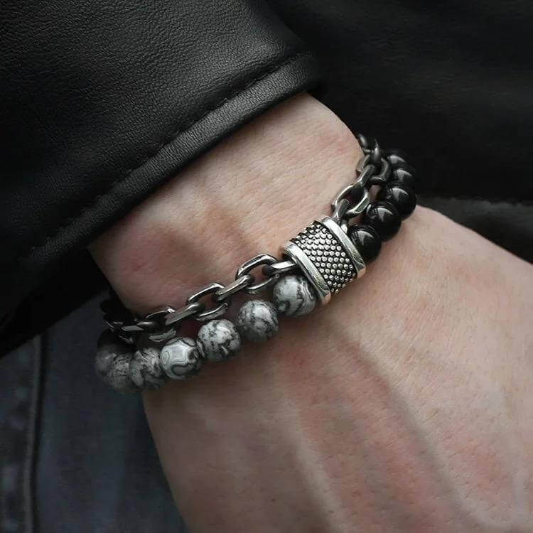 Map Stone Lava Stone Bracelet - urbinfinds